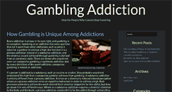 Desktop Screenshot of addicted2gambling.com